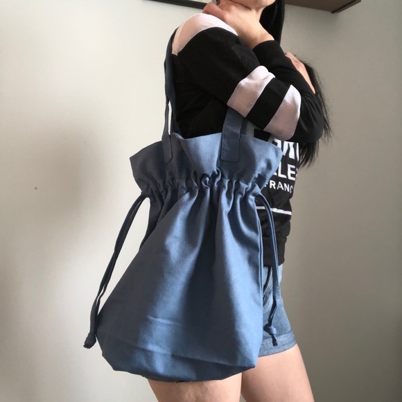 NEW Canvas Tote Bag With Drawstring - Picture 9 of 9